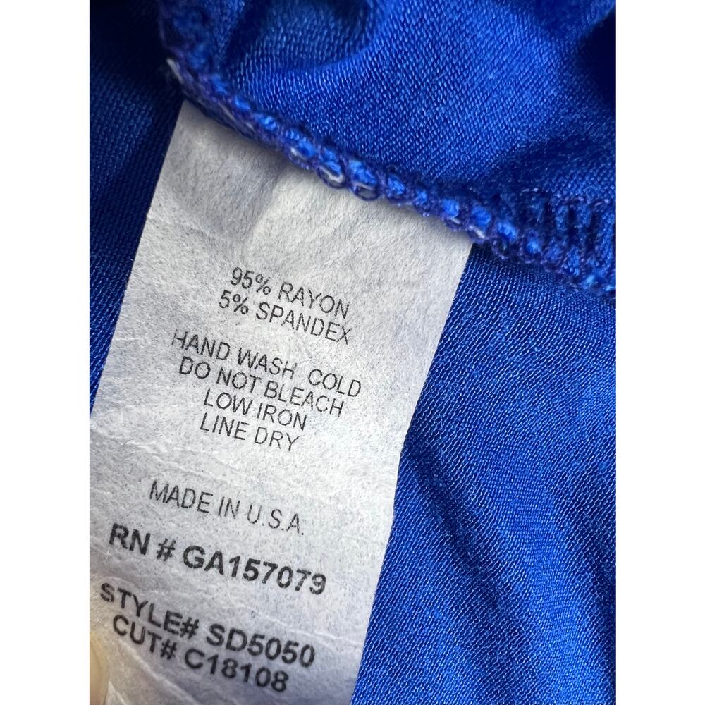 Pinkblush Maternity Royal Blue Cold Shoulder Maxi Dress Pockets Size Large - Picture 10 of 10